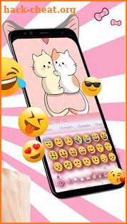 Cute Pink Kitty Keyboard screenshot