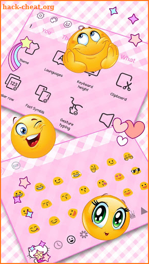 Cute Pink Kitty Keyboard Theme screenshot