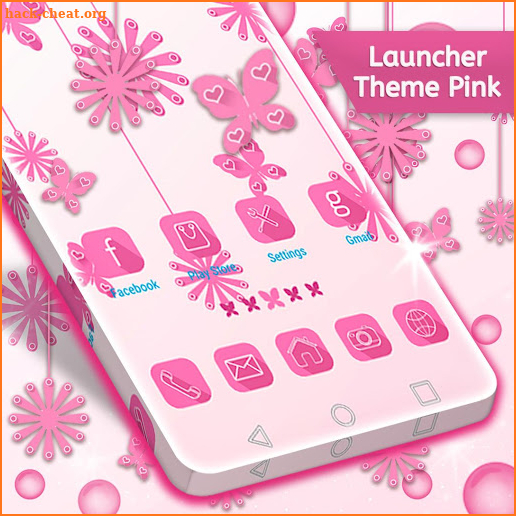 Cute Pink Launcher Theme screenshot