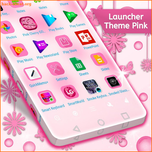 Cute Pink Launcher Theme screenshot