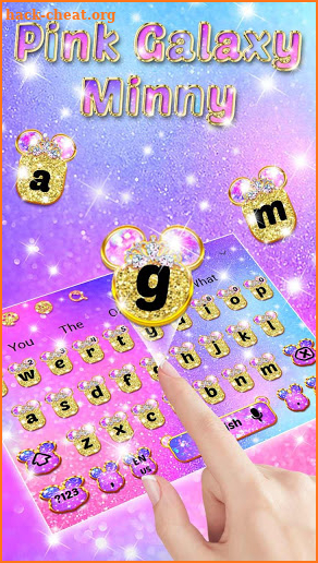 Cute Pink Love Galaxy Mouse Keyboard screenshot