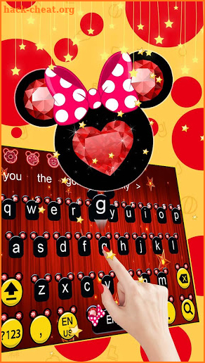 Cute Pink Minny Bowknot Keyboard Theme screenshot