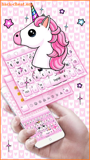 Cute Pink Unicorn Keyboard screenshot