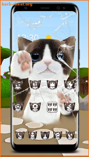 Cute Playing Cat Theme screenshot