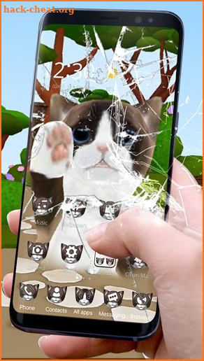 Cute Playing Cat Theme screenshot