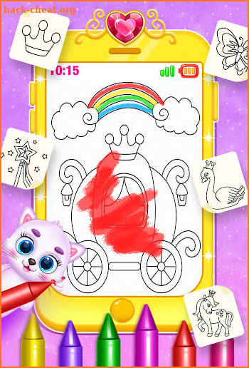 cute princess toy phone game screenshot
