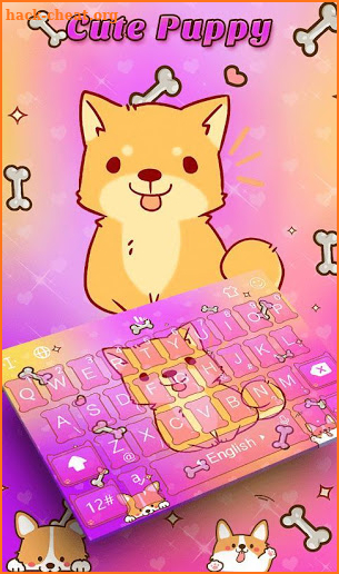 Cute Puppy Keyboard Theme screenshot