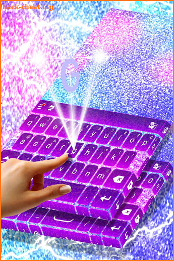 Cute Purple Glitter Keyboard screenshot