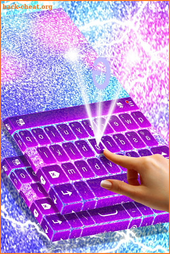 Cute Purple Glitter Keyboard screenshot