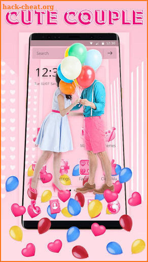 Cute Romantic Couple Love Theme screenshot