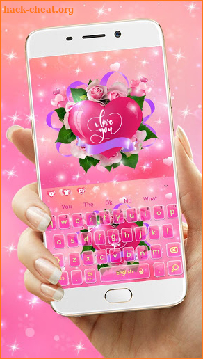 Cute Romantic Love Heart Keyboard Theme screenshot