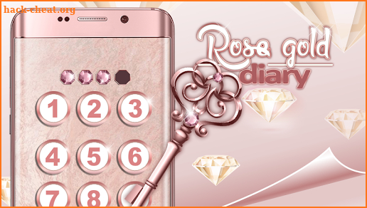 Cute Rose Gold Diary App screenshot