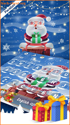 Cute Santa Christmas Keyboard Theme screenshot