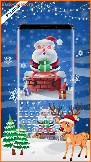 Cute Santa Christmas Keyboard Theme screenshot