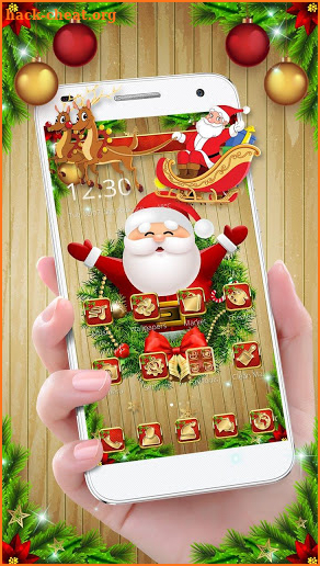 Cute Santa Merry Christmas Theme screenshot