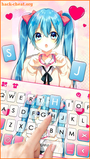 Cute School Girl Keyboard Theme screenshot