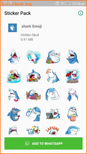 Cute Shark Sticker for WhatsApp screenshot