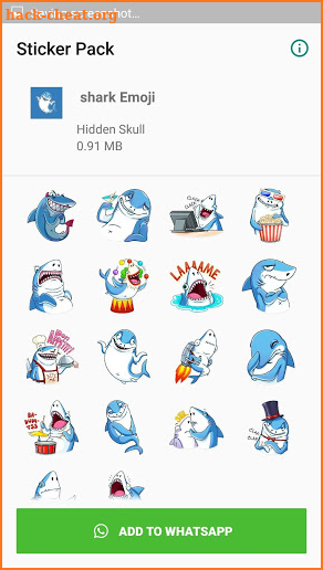 Cute Shark Sticker for WhatsApp screenshot