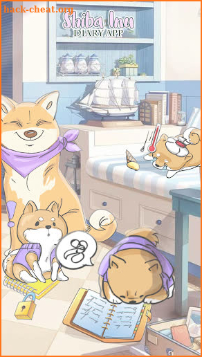 Cute Shiba Inu Anime Diary App screenshot