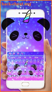 Cute Shimmering Panda Keyboard screenshot