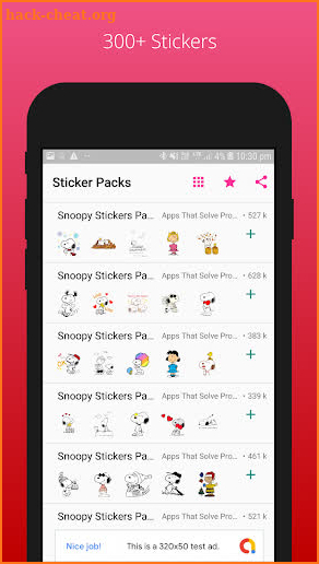 Cute Snoopy Stickers For Whatsapp screenshot