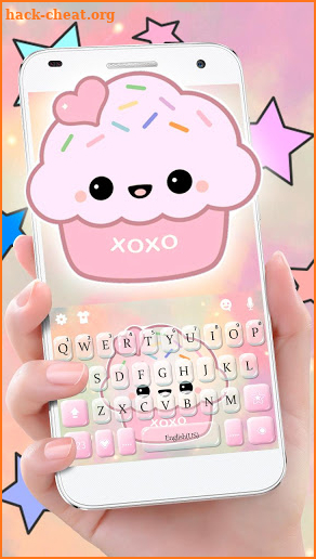 Cute Sweet Cupcake Keyboard Theme screenshot