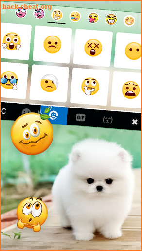 Cute Teacup Puppie Keyboard Background screenshot