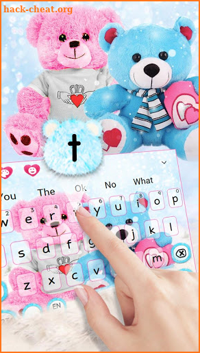 Cute Teddy Bear Couple Love Keyboard screenshot