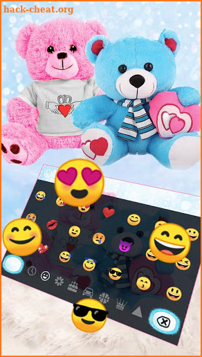 Cute Teddy Bear Couple Love Keyboard screenshot