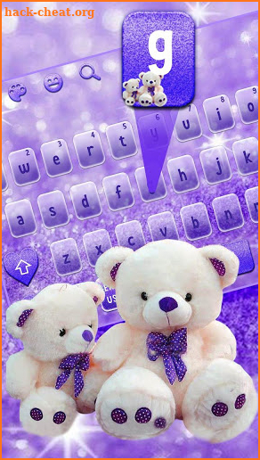 Cute Teddy Bear Keyboard Theme screenshot