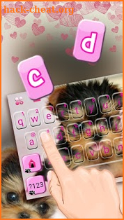 Cute Tongue Cup Puppy Keyboard Theme screenshot