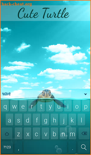 Cute Turtle Animated Keyboard + Live Wallpaper screenshot
