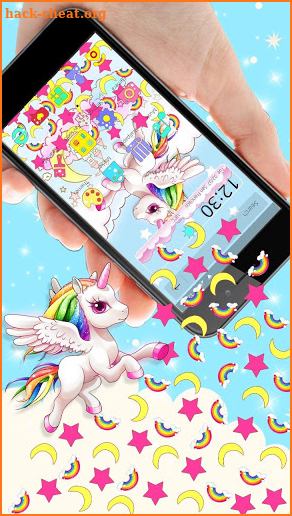 Cute Unicorn Gravity Theme screenshot