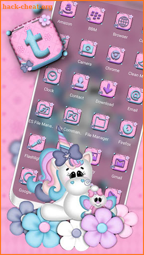 Cute Unicorn Launcher Theme screenshot