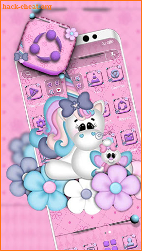 Cute Unicorn Launcher Theme screenshot