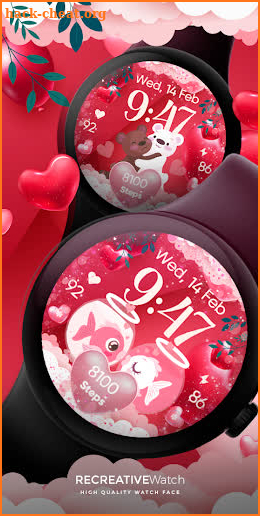 Cute Valentine - Watch Face screenshot