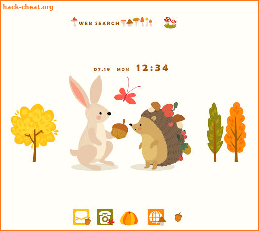 Cute Wallpaper Autumn Forest Animals Theme screenshot