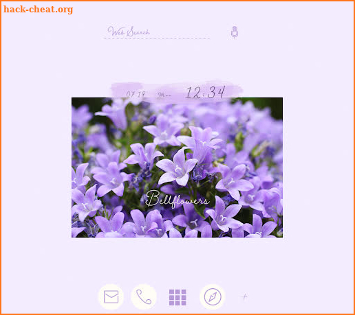Cute Wallpaper Bellflowers Theme screenshot