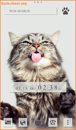 Cute Wallpaper Cat Licks Theme screenshot