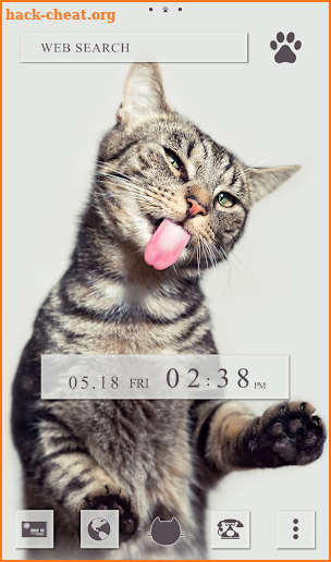 Cute Wallpaper Cat Licks Theme screenshot