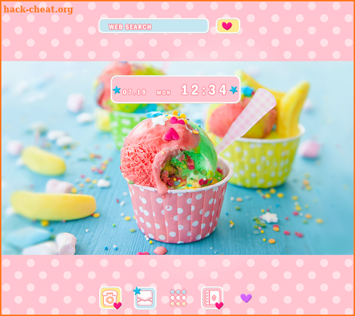 Cute Wallpaper Colorful Ice Cream Theme screenshot