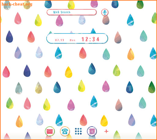 Cute Wallpaper Colorful Raindrops Theme screenshot