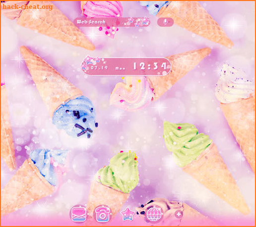 Cute Wallpaper Dreamy Ice Creams Theme screenshot