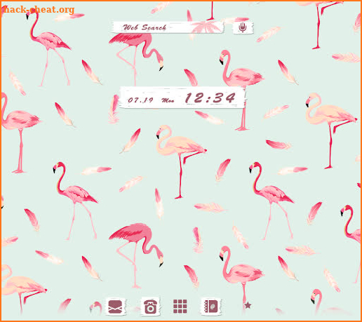 Cute Wallpaper Flamingos Theme screenshot