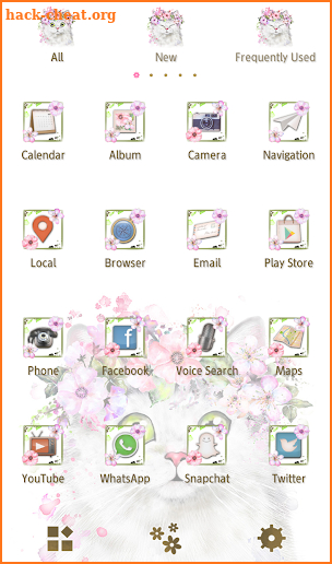 Cute Wallpaper Flower Crowned Cat Theme screenshot