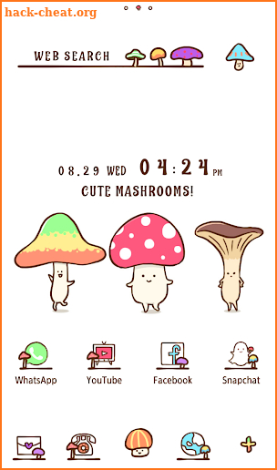 Cute Wallpaper Funny Mushrooms Theme screenshot