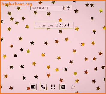 Cute Wallpaper Gold Stars & Pink Theme screenshot