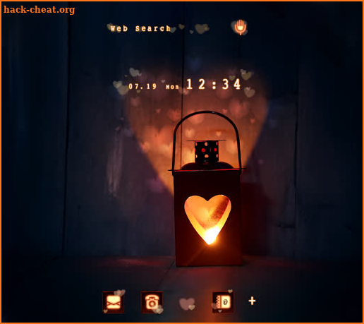 Cute Wallpaper Heart Lantern Theme screenshot