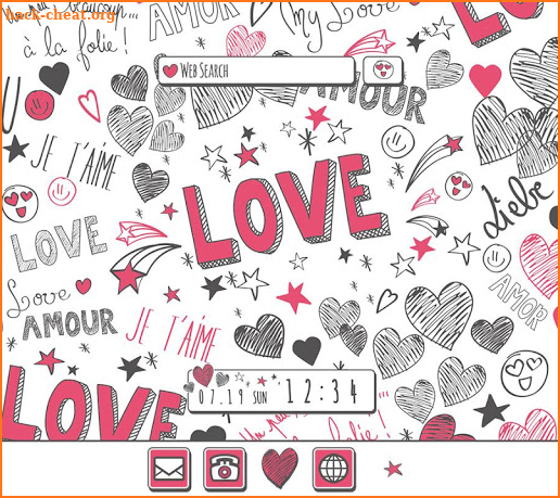 Cute Wallpaper Hearts & Love Theme screenshot