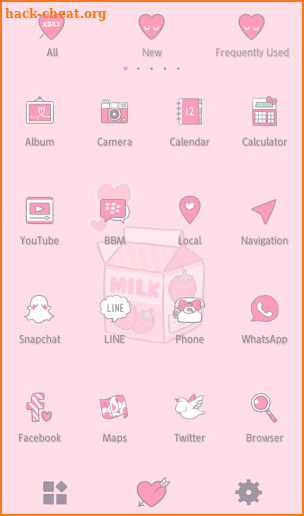 Cute Wallpaper Hearty Milk Theme screenshot